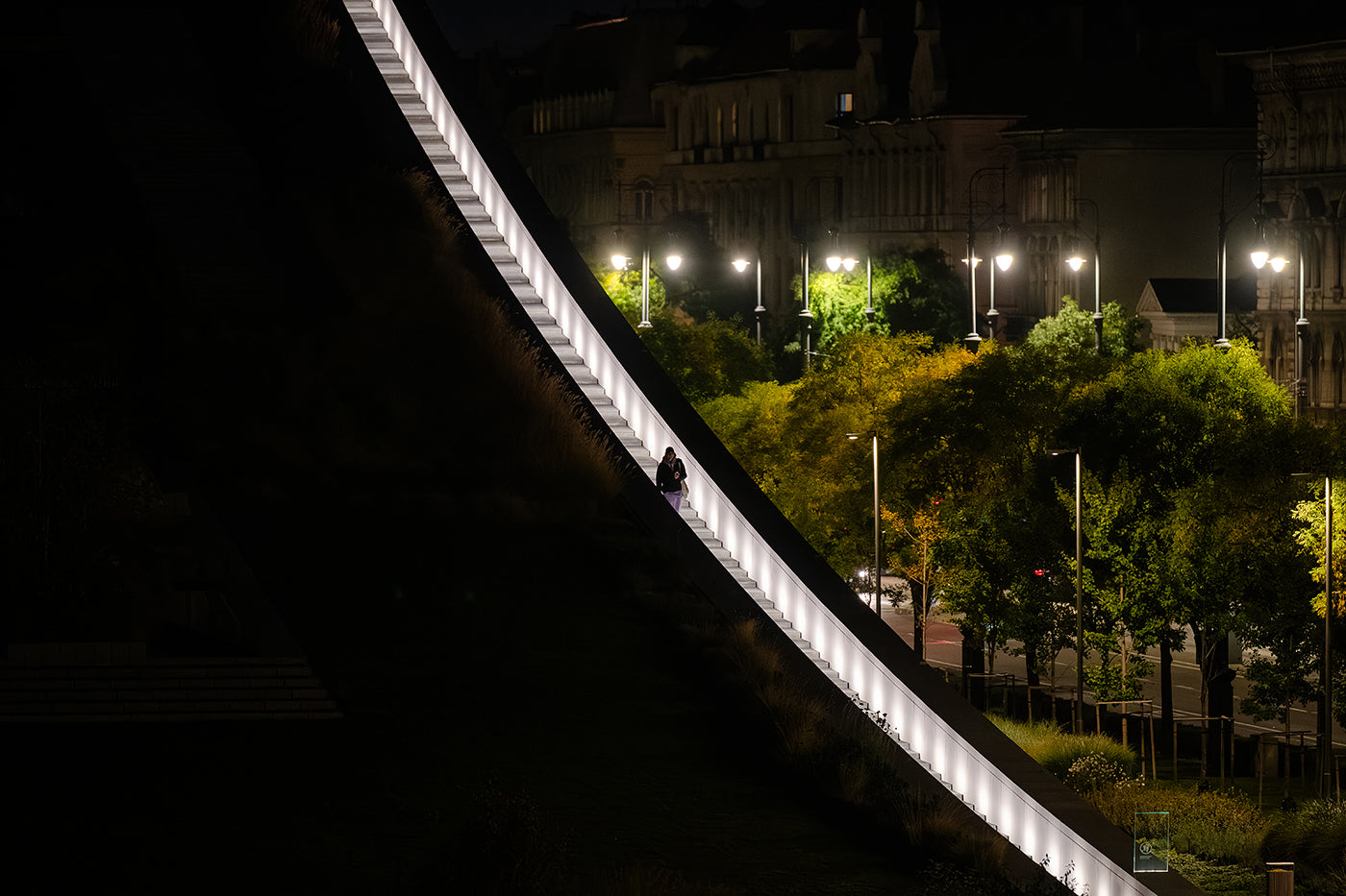 Néprajzi Múzeum lépcsője este #8576