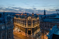 Párisi Udvar Hotel madártávlatból este #8731