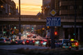 Rákóczi Street at sunset #8905