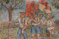 Mosaic painting at the Széchenyi-hegy stop of the Children's Railway #8990