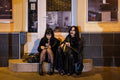 Goth girls on Dohány Street #9027
