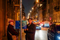People waiting for a trolleybus on Izabella Street #9039