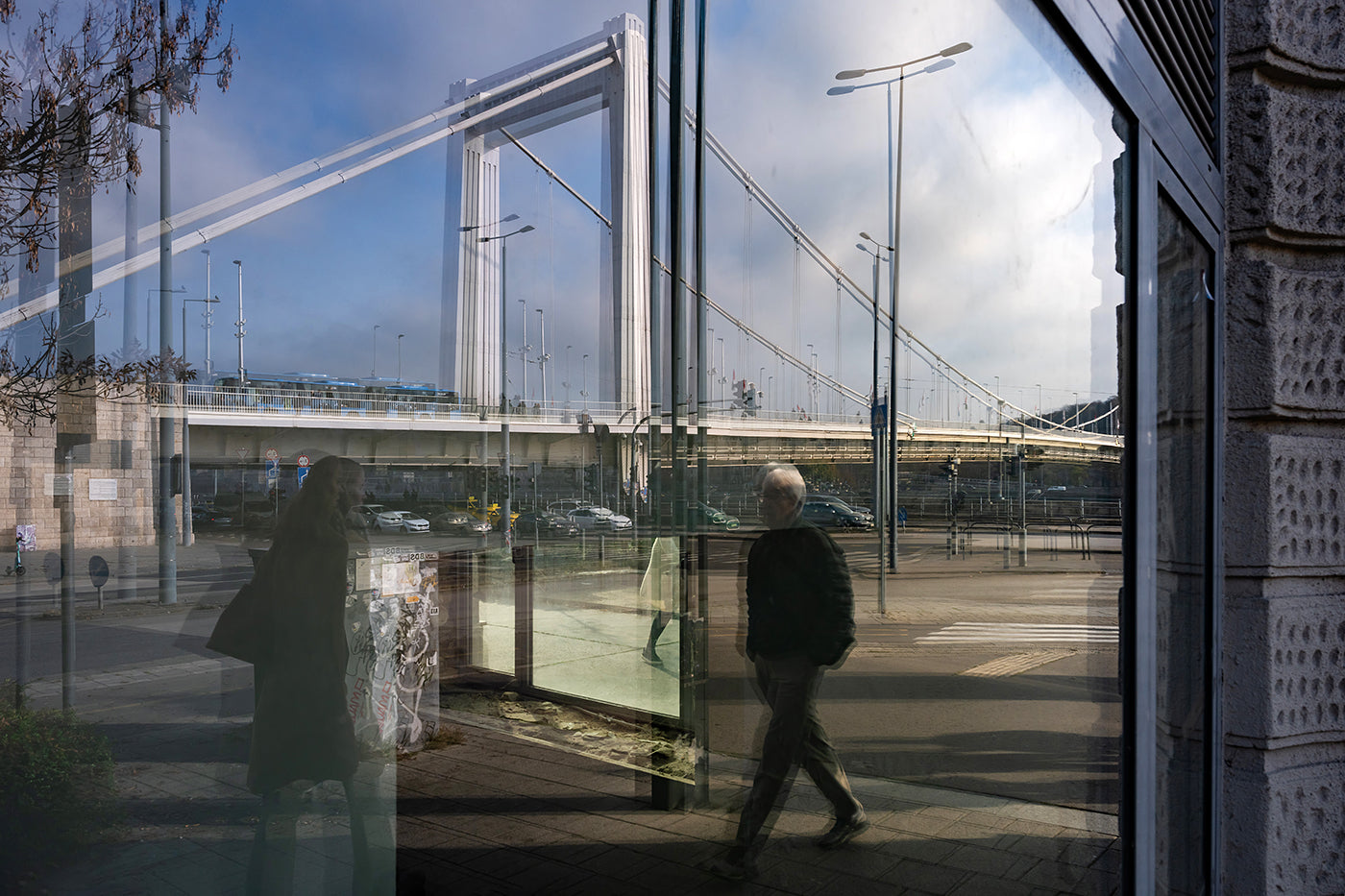 Reflection at the Elizabeth Bridge #9054
