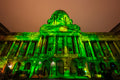 Christmas light painting on the facade of Buda Castle #9195