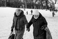 Walking on the snowy Normafa #9223