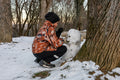 Hóember építés a Normafán #9224