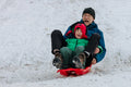 Sledding on Normafa #9226