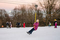 Cable car on the snowy Normafa #9228