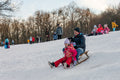 Sledding on the snowy Normafa #9242
