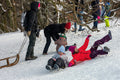 Sledding on the snowy Normafa #9243