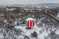 The snow-covered hot air balloon in the City Park #9259