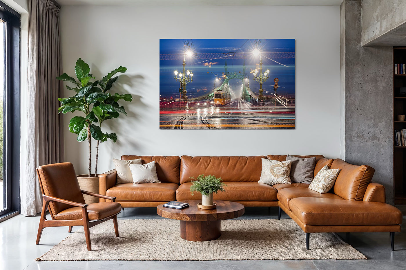 Budapest – Szabadság híd esti fényei a Gellért térről | Fine Art giclée fotónyomat és falikép