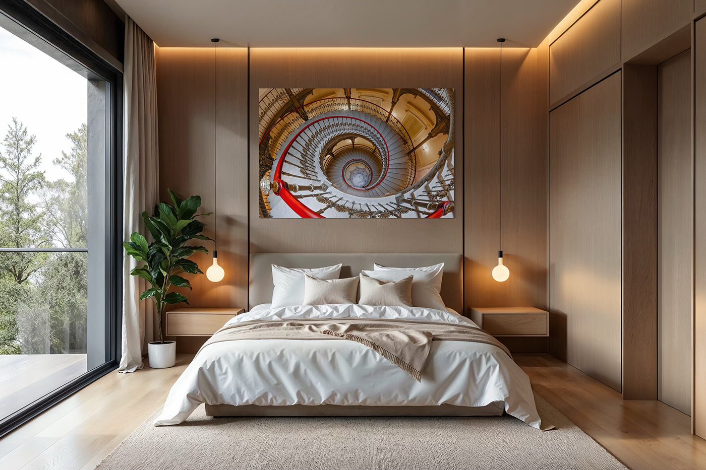 Budapest – Csigalépcső az Ybl Palotában | Fine Art giclée fotónyomat és falikép