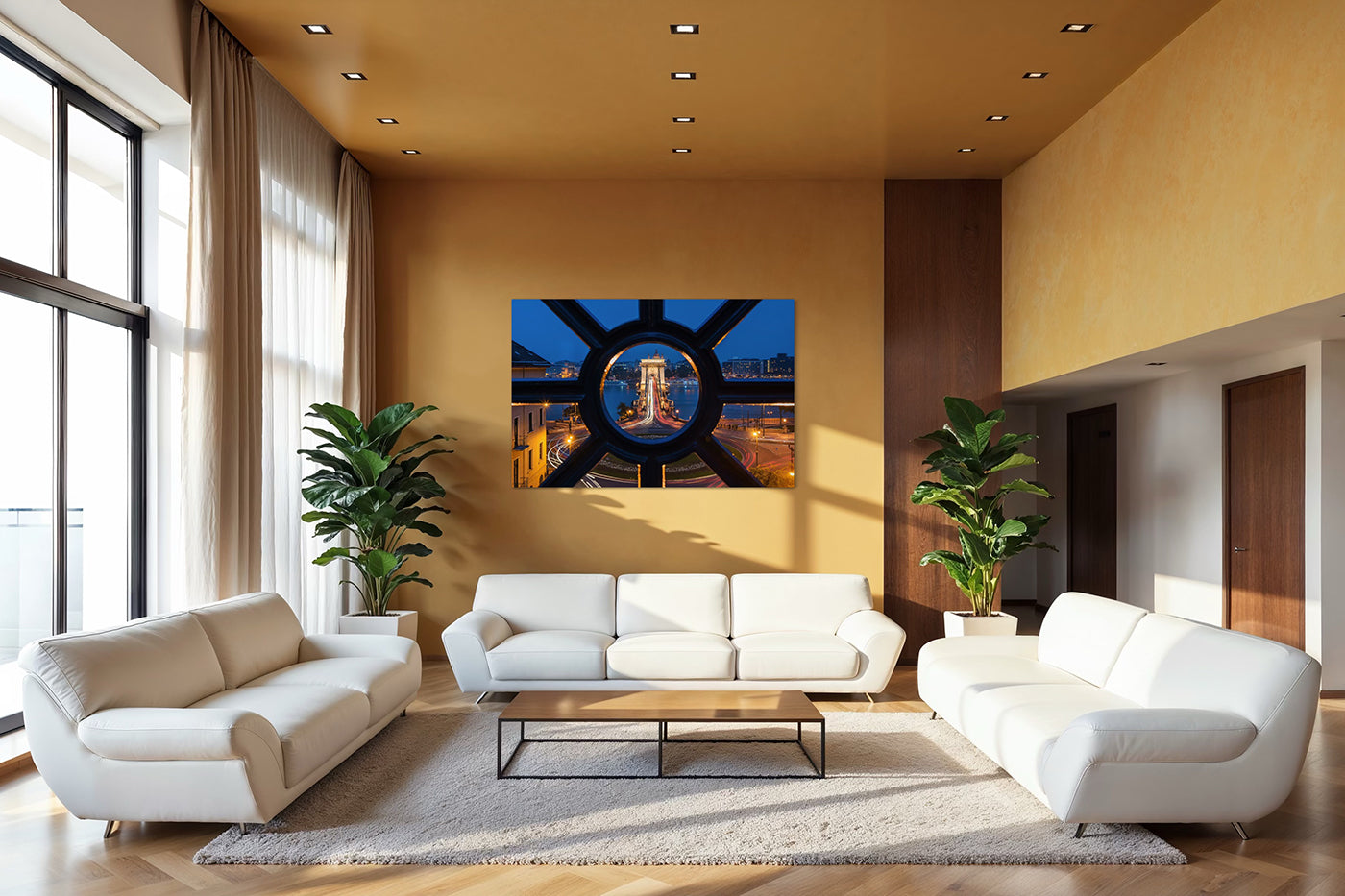 Budapest – Lánchíd az Alagút tetejéről | Fine Art giclée fotónyomat és falikép