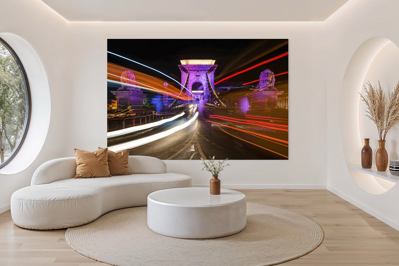 Budapest – Lila Lánchíd este | Fine Art giclée fotónyomat és falikép