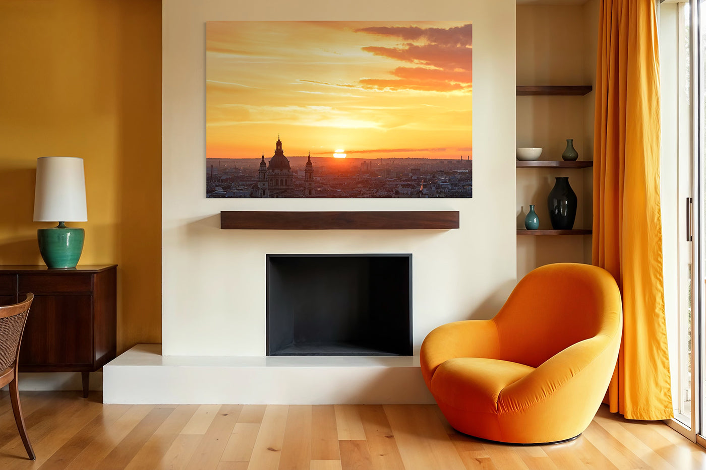 Budapest – Szent Isván Bazilika napkeltekor a Halászbástyáról | Fine Art giclée fotónyomat és falikép