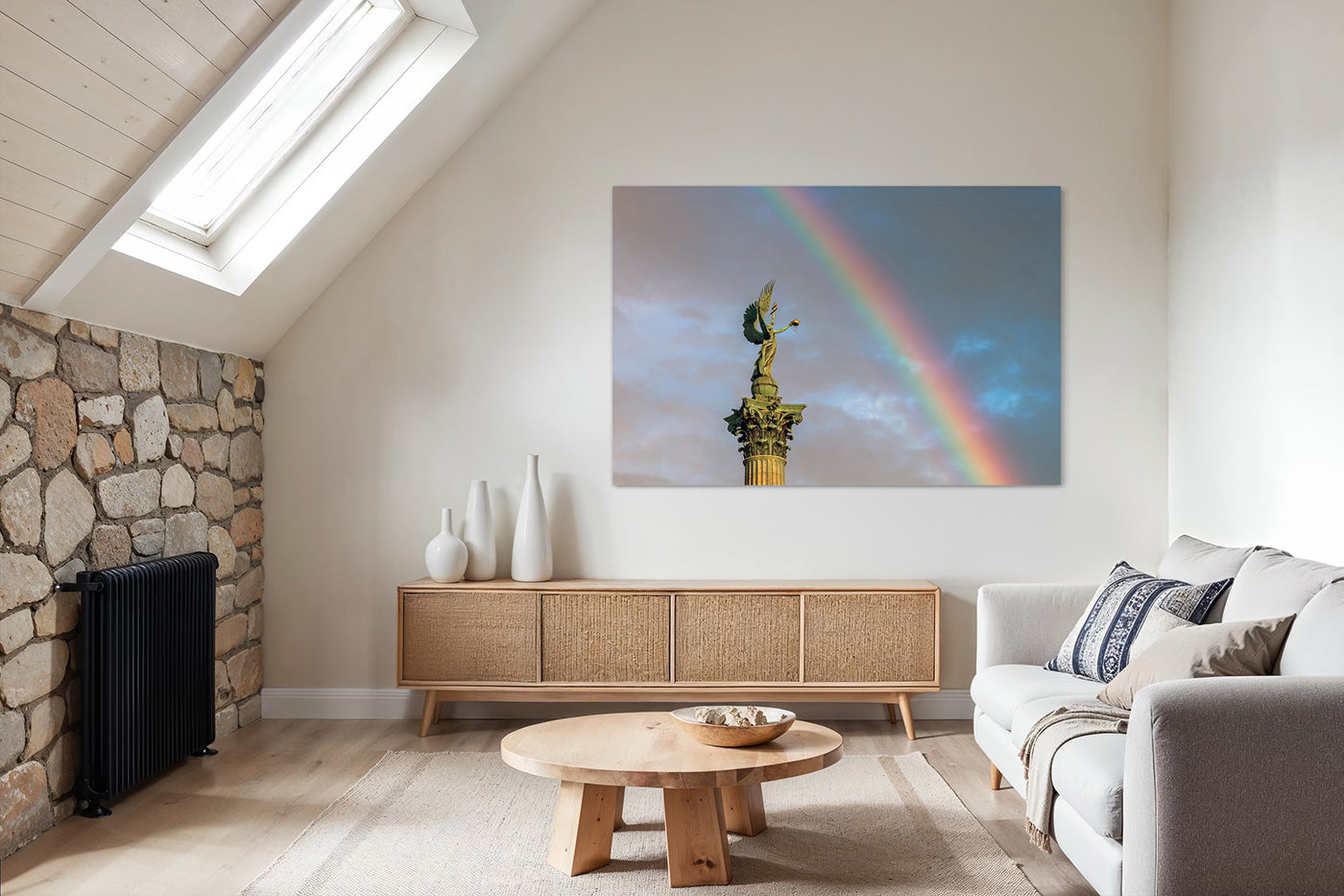 Budapest – Szivárvány a Hősök terén | Fine Art giclée fotónyomat és falikép
