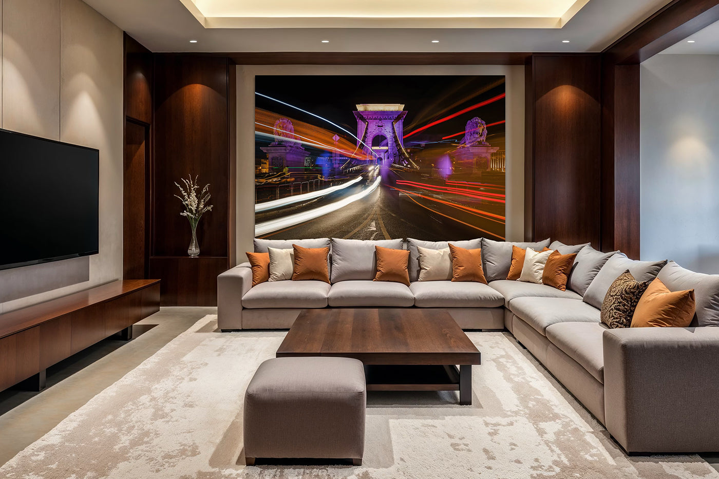 Budapest – Lila Lánchíd este | Fine Art giclée fotónyomat és falikép