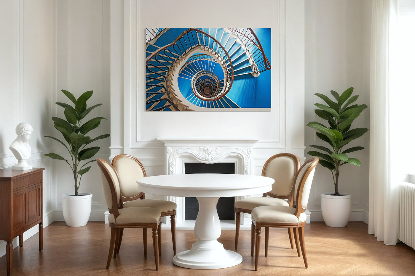 Budapest – Bauhaus csigalépcső a Pozsonyi út 38-40-ben | Fine Art giclée fotónyomat és falikép