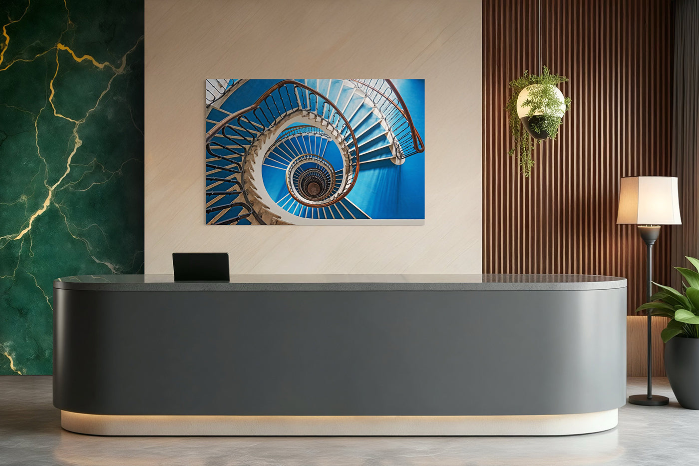 Budapest – Bauhaus csigalépcső a Pozsonyi út 38-40-ben | Fine Art giclée fotónyomat és falikép