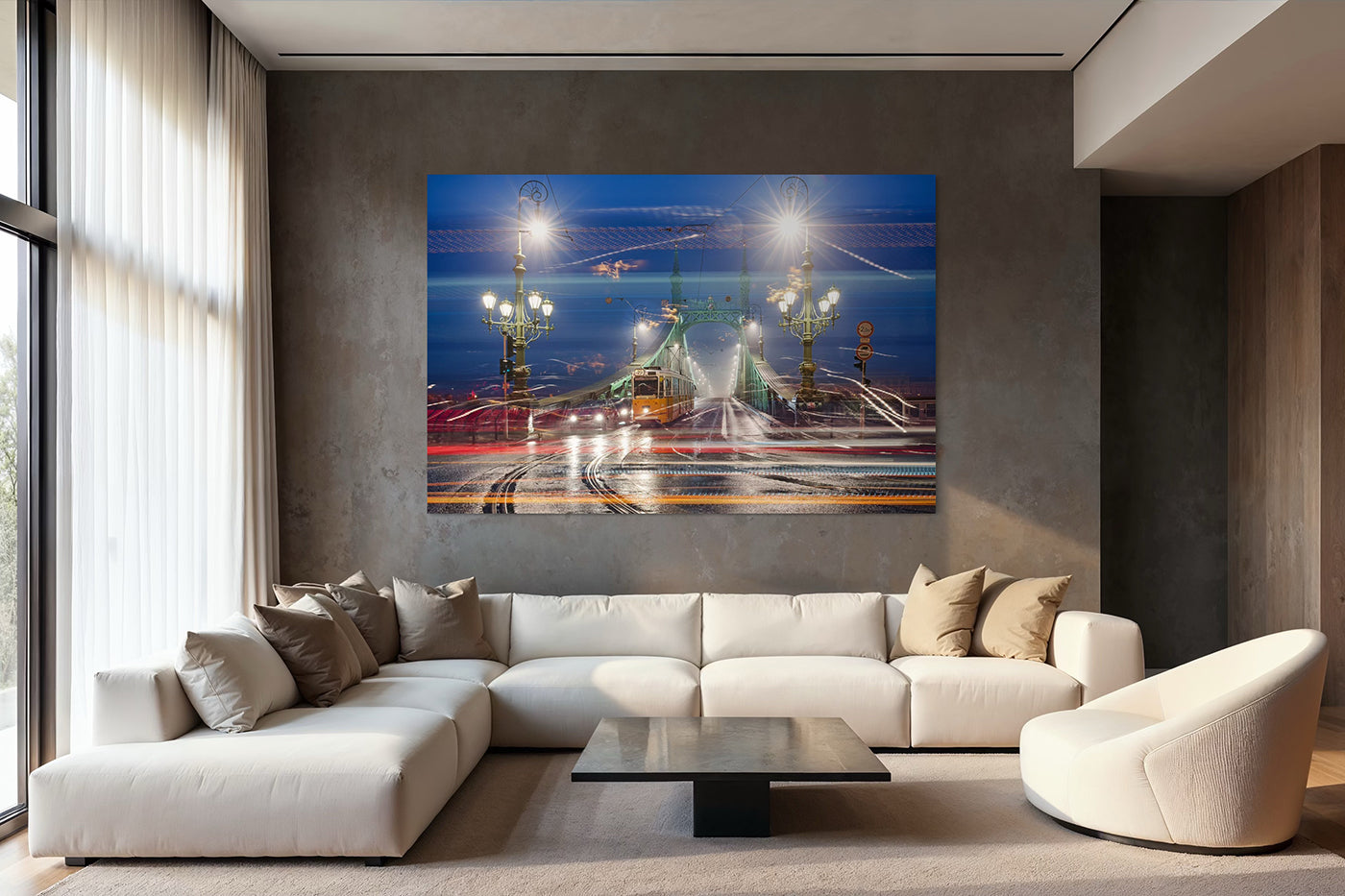 Budapest – Liberty Bridge at night from Gellért Square | Fine Art Giclée Photo Print and Wall Art